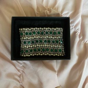 Silver Emerald Bracelet